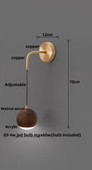 Axyaa Adjustable LED Wood Wall Sconce Light for Bedroom & Aisle