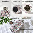 Axyaa Shiny Diamond Stainless Steel Thermal Water Bottle Vacuum Flask Insulation Cup