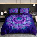Axyaa Bohemian Mandala Duvet Cover Set - Soft, Breathable, HD Printing Bedding Set