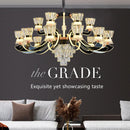 Axyaa Modern Crystal Chandelier Hanging Lamp for Luxury Home Lighting