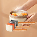 Axyaa Stainless Steel Insulated Food Jar for Hot/Cold Lunch, Leak-proof Round Jar