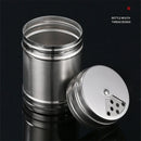 Axyaa Stainless Steel Seasoning Jar for Outdoor Barbecue, Condiment Holder with Toothpick Slot