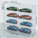 Axyaa 1/64 Scale Toy Cars Acrylic Display Case Shelf - Clear Storage Box