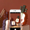 Axyaa LED Violin Night Light Lamp with RGB Color, USB Charging - Bedroom Bedside Table Lighting