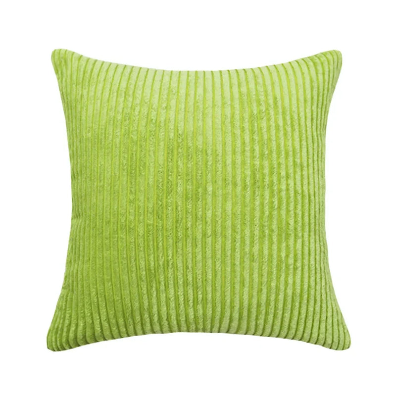 Axyaa Soft Corduroy Cushion Cover Striped Throw Pillow Case for Home Decor