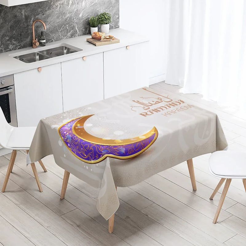 Axyaa Ramadan Mosque Tablecloth - Waterproof & Stain Resistant