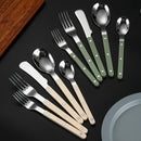 Axyaa Stainless Steel Cutlery Set with ABS Handle - 5pcs Flatware Set