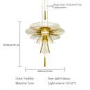 Axyaa Flying Saucer Pendant Light: Modern Minimalist Luxury Chandelier for Living Room and Restaurant.