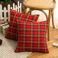 Axyaa Christmas Plaid Cushion Cover for Cheerful Home Decor