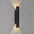 Axyaa 18W LED Black Outdoor Waterproof Aluminum Wall Lamp for Bedroom & Exterior