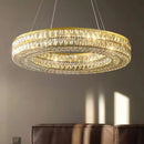 Axyaa Crystal Ceiling Chandelier: Modern Square Pendant Lamp for Living Room, Staircase & Dining Room