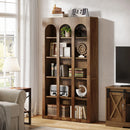 Axyaa 5-Tier Arched Display Bookcase, 70.87" Tall Vintage Bookshelf with Open Shelves