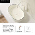 Axyaa Modern Ceramic Large Sink - Bathroom Vanity Basin for Balcony Bathroom.