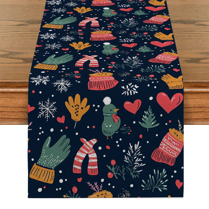 Axyaa Winter Collection Table Runner Holiday Decor Farmhouse Dining Wedding Party