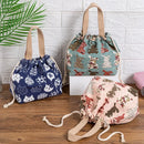 Axyaa Canvas Bento Box Handbag for On-the-Go Meals and Snacks