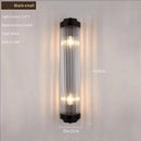 Axyaa Thin Waist Glass Wall Lamp - Gold Black Sconce