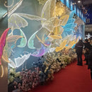 Axyaa LED Blue Lace Butterfly Lamps for Romantic Wedding Decor