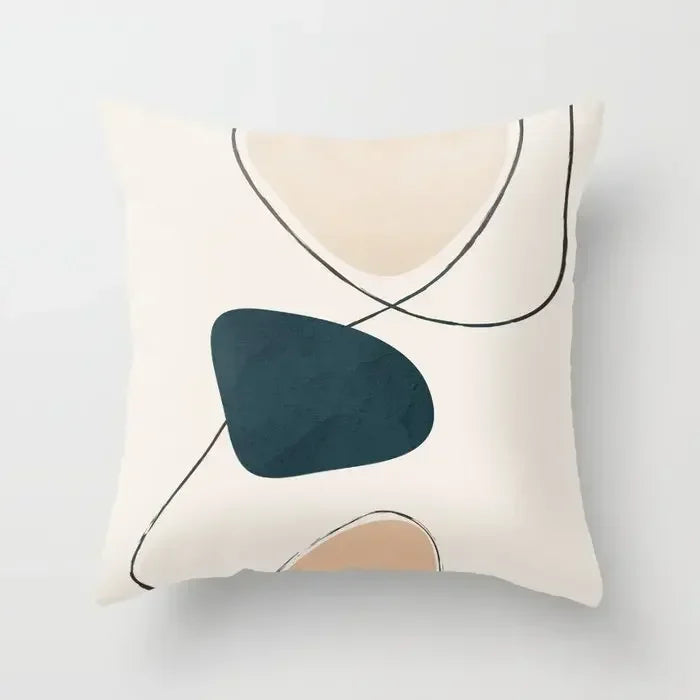 Pink Brown Geometric Pillows Case 45*45cm - Axyaa Decorative Cushions Cover