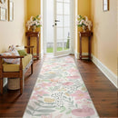 Axyaa Floral Print Runner Rug - Small, Stylish & Non-slip Bedroom Carpet