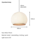 Axyaa White Woven Pendant Light: Modern Minimalist Lighting for Restaurant, Tea Room, Living Room
