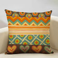 Axyaa Geometric Aztec Boho 45x45cm Linen Pillowcase for Home Sofa Decor
