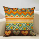 Axyaa Geometric Aztec Boho 45x45cm Linen Pillowcase for Home Sofa Decor