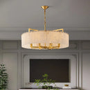 Axyaa Copper Marble Ceiling Chandeliers - Modern LED Pendant Light