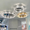 Axyaa Luxury Gold Crystal Chandelier Ceiling Light for Home Decor