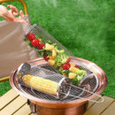 Axyaa Stainless Steel BBQ Grill Basket for Outdoor Camping & Picnic