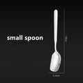 Axyaa Stainless Steel Square-headed Soup Ladle and Dining Spoon