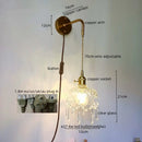 Axyaa Crystal Copper Wall Sconce LED Light for Home Decor and Lighting