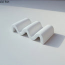 Axyaa Wave Shape Ceramic Dinner Plates Set