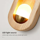 Axyaa Wooden LED Wall Lamp: Minimalist Nordic Decor for Home Illuminations