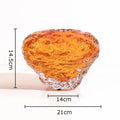 Axyaa Amber Glass Vase Hydroponics Flower Pots Modern Decor Floral Arrangement