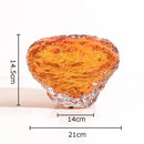 Axyaa Amber Glass Vase Hydroponics Flower Pots Modern Decor Floral Arrangement