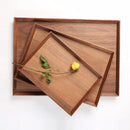 Axyaa Japanese Black Walnut Tea Tray & Dinner Plate for Home Décor & Serving