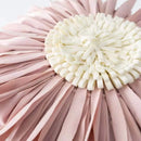 Axyaa Velvet Pink White 3D Chrysanthemum Throw Pillow Bouquet Model