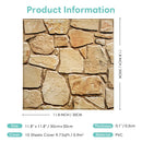 Axyaa 3D Faux Stone Peel and Stick Wall Panels - Decorative Self-adhesive Wall Tiles