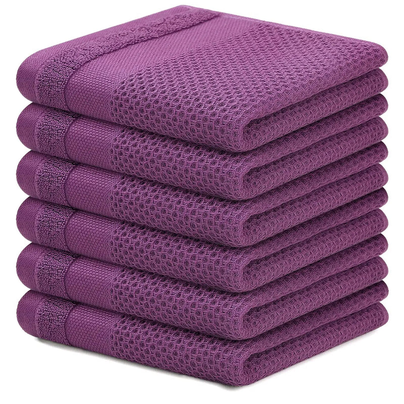 Axyaa Kitchen Cotton Towels: Absorbent Honeycomb Dish Cloths, Reusable & Washable