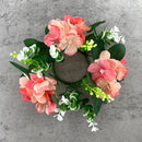 Axyaa Rose Floral Candle Rings Wreaths: Spring Artificial Rose Wreath for Home Decor