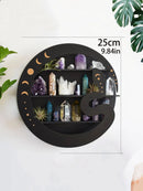 Black Snake Butterfly 3-Tier Floating Wall Shelf by Axyaa