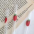 Axyaa Strawberry Glass Cup: 300ml Creative Cute Design With Straw