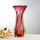 Axyaa Patchwork Glazed Vase: Red & Orange, Light Luxury Decor for Living Room & Bedroom