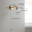 Axyaa Nordic Ceramic Copper LED Wall Lamp with Pull Chain Switch & Adjustable Up/Down Light