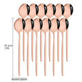 Axyaa Rose Gold Stainless Steel Cutlery Set - 12 Pieces