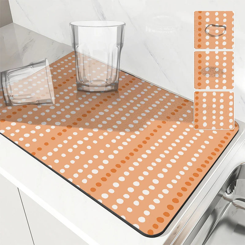 Axyaa Geometric Shapes Kitchen Drying Mat Square Table Decor Mats