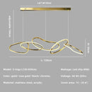 Axyaa Stainless Steel LED Chandelier: Modern Rose Gold Luminaire for Living & Dining Room