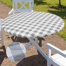 Axyaa Waterproof Elastic Round Tablecloth for Home Decoration and Parties