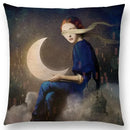 Axyaa Elegant Swan Moon Night Cushion Cover 45*45cm