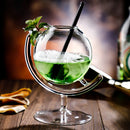 Axyaa 11oz Cocktail Glasses Set with Straw - Globe Shape Design for Drinks
